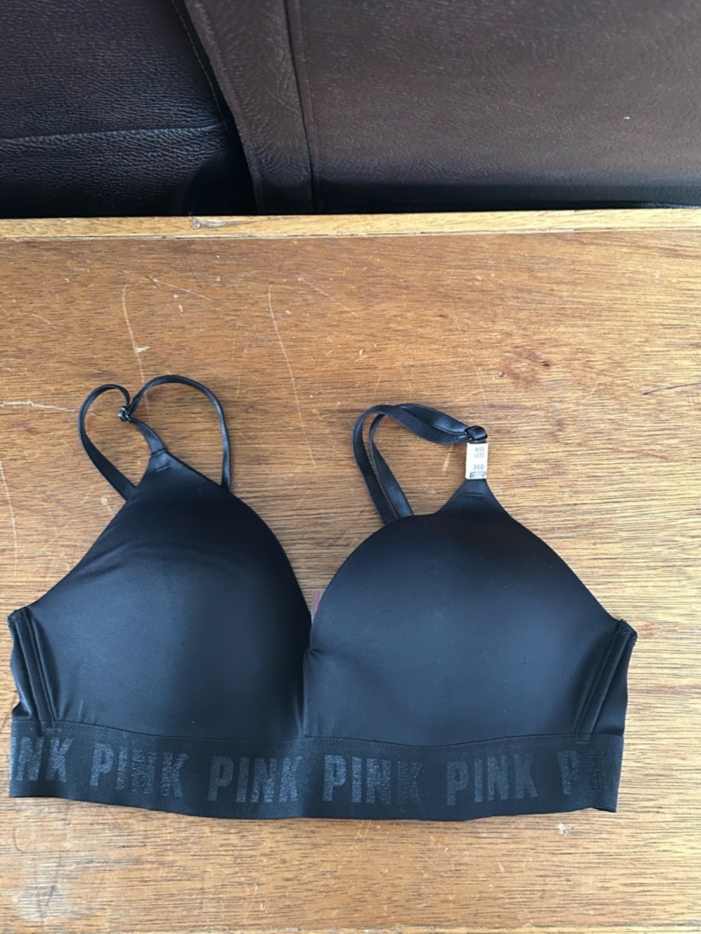 PINK Victoria's Secret Black Wear Everywhere Seamless Lightly lined Bra